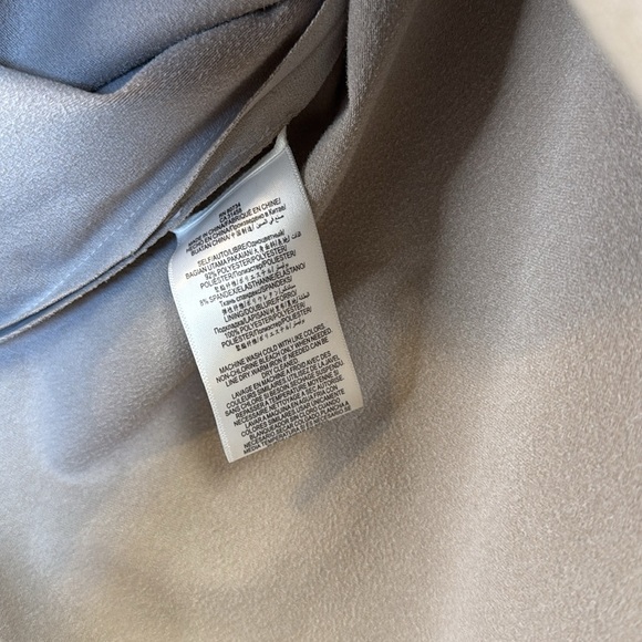 BCBG MaxAzria Light Stone Abby Faux Suede with Ruffle A Symmetrical Cut Tank Top - Picture 15 of 15